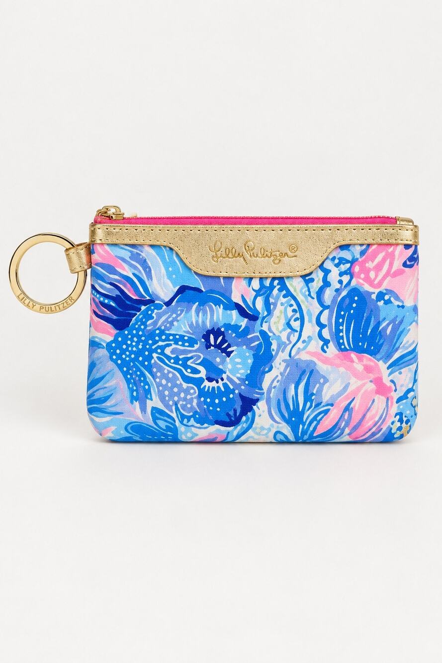 Lilly Pulitzer Multicolor Floral ID Coin Purse Keychain
